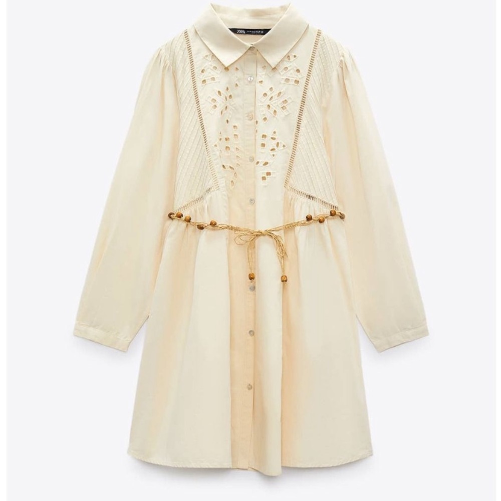 Zara Belted Shirt Dress - Picture 3 of 12